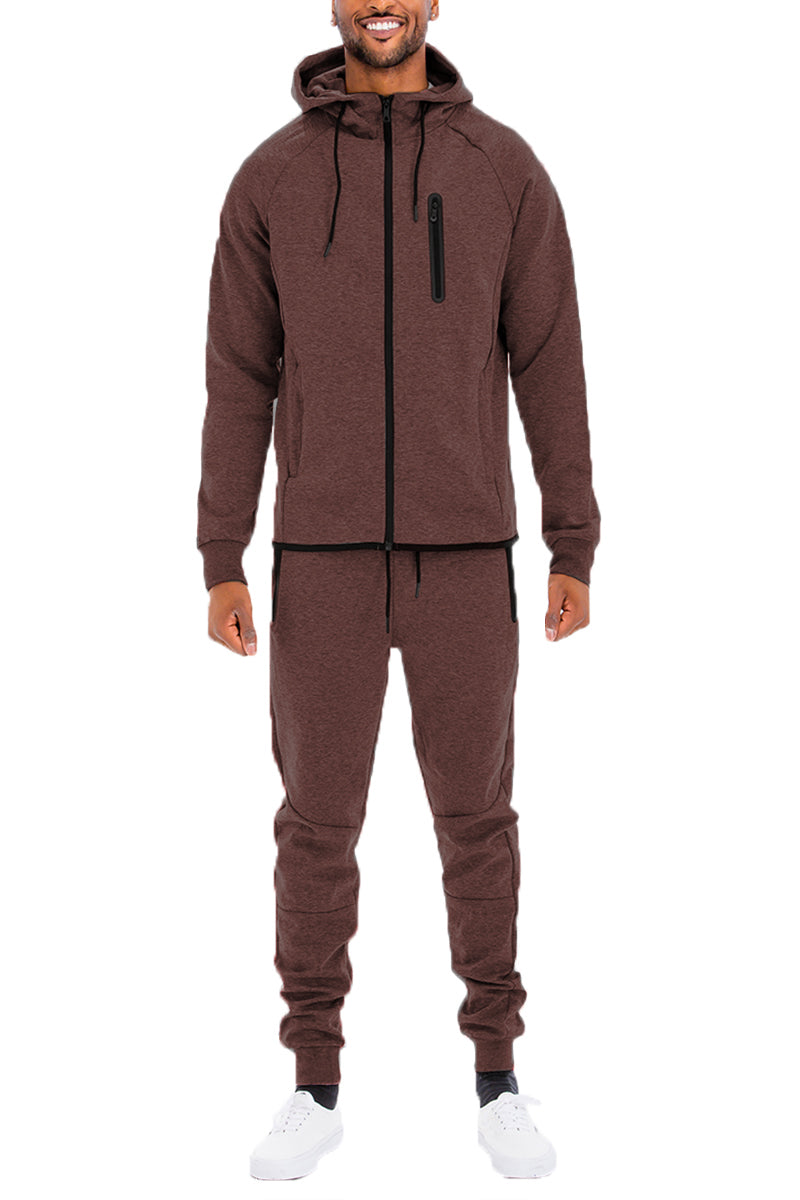 Loungewear Sweat Suit Set- Brown