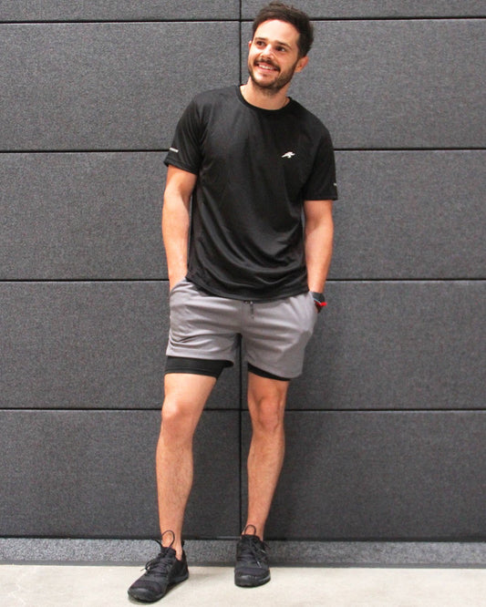 Short Sleeve Activewear Shirt- Black